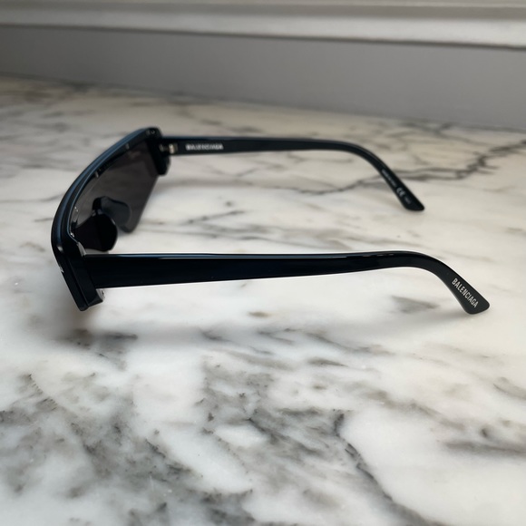 Balenciaga Ski Rectangle Sunglasses BB0003S 001 - Picture 3 of 5